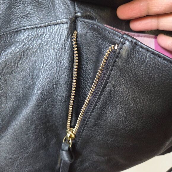 EUC LIKE NEW KOOBA BLACK PEBBLED GENUINE LEATHER LARGE TOTE BAG - Picture 9 of 16